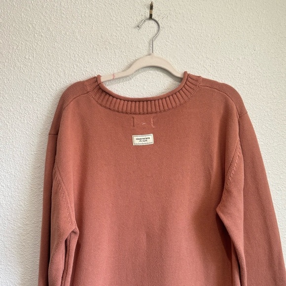 Honor the Gift Mens Large HTG Pack Sweater Graphic Knit Jacquard Artwork Peach - Picture 7 of 8